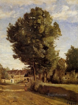 Jean Baptiste Camille Corot Painting - Un pueblo cerca de Beauvais al aire libre Romanticismo Jean Baptiste Camille Corot